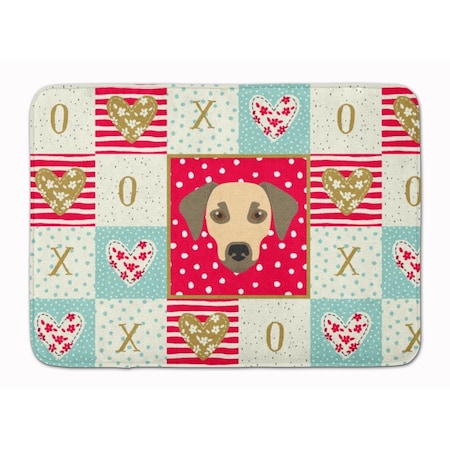 Carolines Treasures 19 x 27 in. Sato Dog Love Machine Washable Memory Foam Mat CK5235RUG